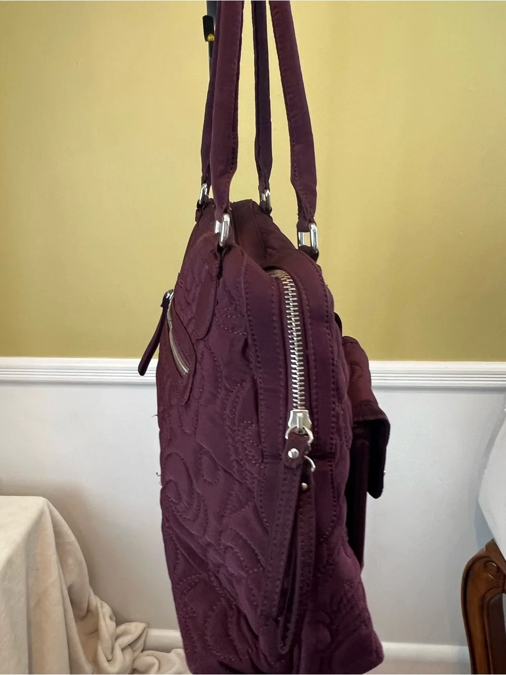 💙 Vera Bradley Purple Quilted Handbag Purse